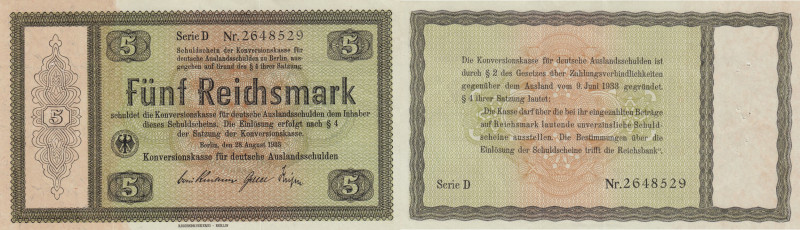 Germany 5 reichsmark 1933
Pick# 199. VF