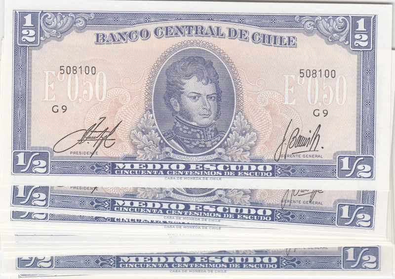 Chile 1/2 escudos 1962 (15 pcs)
UNC Pick 134A