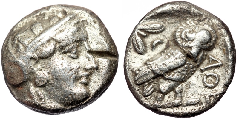 ATTICA, Athens ( Silver. 16.74 g. 23 mm) Tetradrachm. Circa 353-294 BC. Ar
Helm...