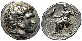 KINGS OF MACEDON. ( Silver. 17.00 g. 28 mm) Alexander III 'the Great' (336-323 BC). Tetradrachm. Babylon. AR
Obv: Head of Herakles right, wearing lion...