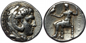 Kingdom of Macedon, ( Silver. 17.12 g. 26 mm) Philip III Arrhidaios AR Tetradrachm. 
Struck under Archon, Dokimos, or Seleukos I, in the types of Alex...