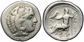 Macedonian Kingdom. (Silver. 14.60 g. 28 mm). Alexander III 'the Great'. Tetradrachm 
 Amphipolis, ca. 317-305 BC. 
Head of Herakles right, wearing li...