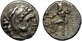 MACEDONIAN KINGDOM.( Silver. 4.16 g. 17 mm) Alexander III the Great (336-323 BC). AR drachm 
Posthumous issue of Lampsacus, ca. 320-305 BC. 
Head of H...