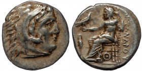 KINGS of MACEDON. ( Silver. 4.13 g. 18 mm) Antigonos I Monophthalmos. As Strategos of Asia, 320-306/5 BC. AR Drachm 
In the name and types of Alexande...