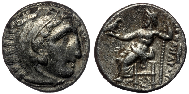 Kings of Macedon. ( Silver. 4.42 g. 17 mm) Drachm Kolophon. Alexander III "the G...