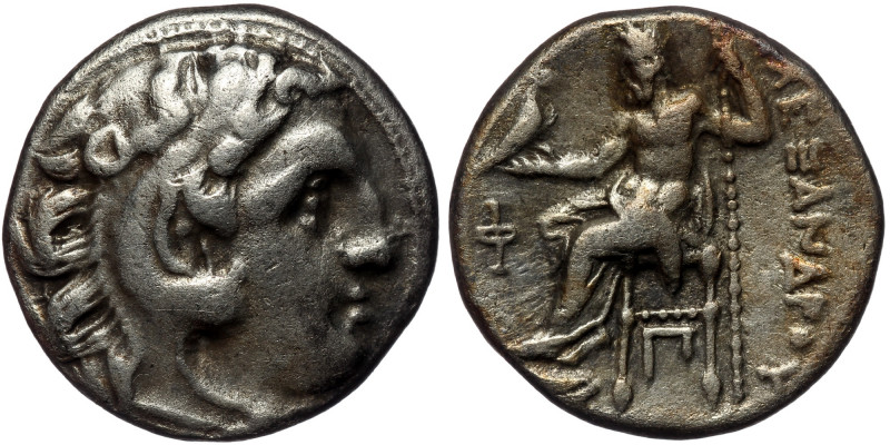 Kingdom of Macedon, ( Silver. 4.32 g.17 mm) Antigonos I Monophthalmos AR Drachm....