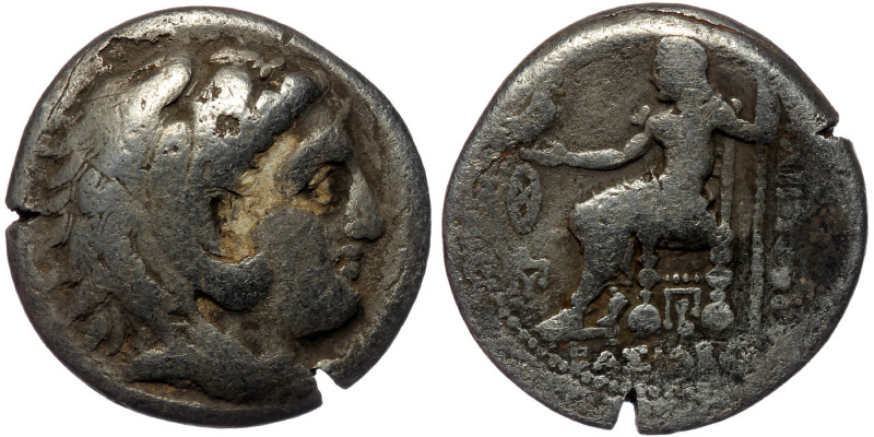 Kingdom of Macedon,( Silver. 4.0 g. 17 mm) Philip III Arrhidaios AR Drachm. 
Str...