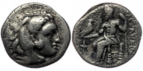 Kings of Macedon.( Silver. 4.01 g. 17 mm) Sardeis. Alexander III "the Great" 336-323 BC.
Struck under Menander or Kleitos, circa 322-319/8 Drachm AR
H...