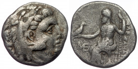(Silver, 4,20g, 17mm) KINGS of MACEDON, Alexander III ‘the Great’ (336-323 BC) AR Drachm, Abydos mint. Struck ca 310-301 BC. 
Obv: Head of Herakles ri...