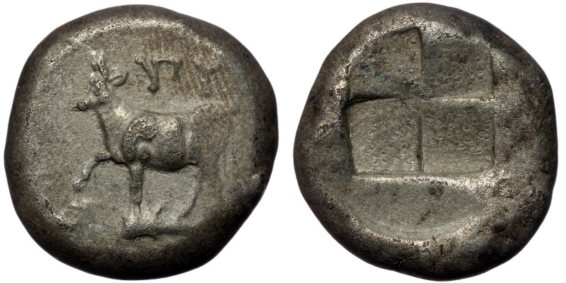 Thrace, Byzantion ( Silver. 14.85 g. 22 mm) AR Tetradrachm/Stater. Circa 387/6-3...