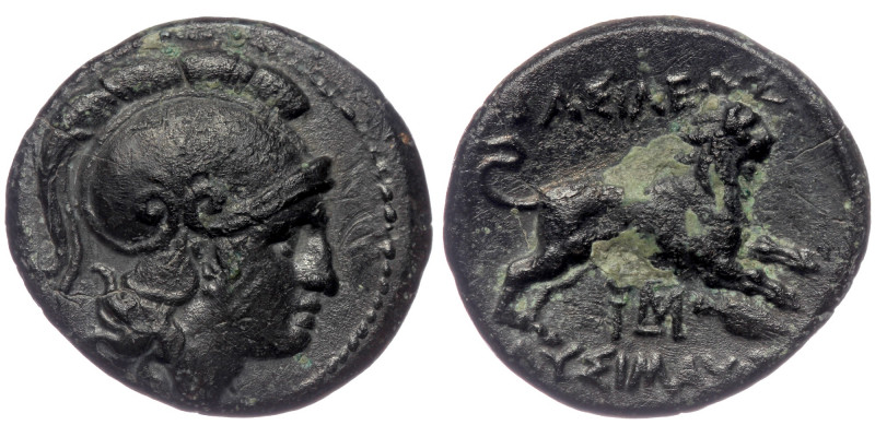 KINGS OF THRACE.( Bronze. 5.06 g. 20 mm) Lysimachos, 305-281 BC. AE. Lysimacheia...