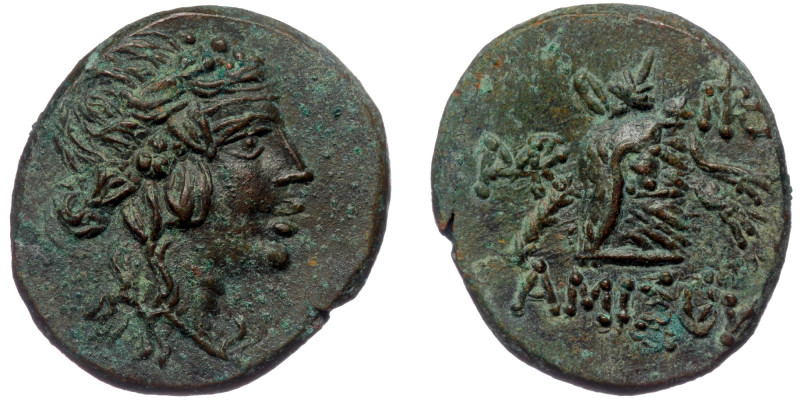 Pontos, Amisos. ( Bronze. 8.43 g. 22 mm)Time of Mithradates VI Eupator circa 120...