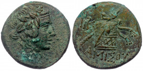 Pontos, Amisos. ( Bronze. 8.36 g. 22 mm)Time of Mithradates VI Eupator circa 120-63 BC, AE 
Head of Dionysos right, wearing ivy wreath
Rev: AMIΣOV - t...