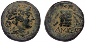 Pontos, Amisos. ( Bronze. 8.79 g. 21 mm) Time of Mithradates VI Eupator circa 120-63 BC, AE 
Head of Dionysos right, wearing ivy wreath
Rev: AMIΣOV - ...