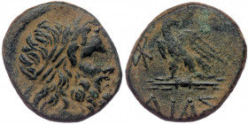 BITHYNIA, Dia,( Bronze. 8.35 g. 20 mm) Time of Mithradates VI Eupator (ca 85-65 BC) AE ( Bronze. 6.93 g. 20 mm)
Laureate head of Zeus to right
Rev: ΔI...