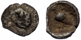 TROAS. Kebren. ? (Silver . 0.14 g. 6 mm) obol ar
Head of ram right; ?
Rev: Eagle standing left