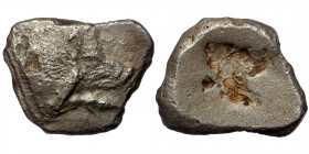 UNCERTAIN DYNASTS of LYCIA.(Silver. 9.12 g 22 mm) Circa 520-480 BC. AR Stater. 
Forepart of boar left sunburst on shoulder
Rev: irregular incuse. 
BMC...