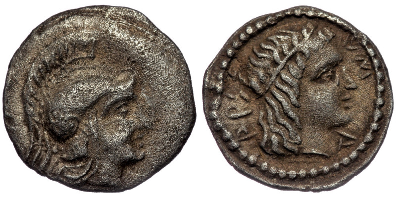 LYCIA. Dynast of Xanthos ( Silver. 0.78 g. 12 mm) Obol circa 410- 400 B.C.
Head ...