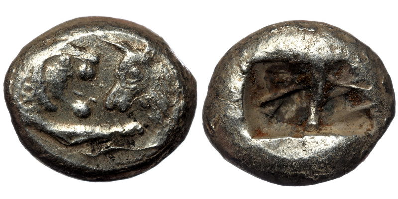 LYDIAN KINGDOM.( Silver.5.29 g. 16 mm) Croesus or later (ca. after 561 BC). AR h...