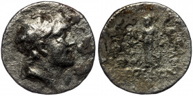 KINGS of CAPPADOCIA. ( Silver. 3.05 g. 19 mm) Ariarathes V Eusebes Philopator. Circa 163-130 BC. AR Drachm 
iademed head right
Rev: Athena Nikephoros ...
