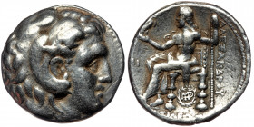 Seleukid Empire,( Silver. 15.99 g 26 mm) Seleukos I Nikator AR Tetradrachm. 
In the name and types of Alexander III of Macedon. Babylon I, circa 311-3...