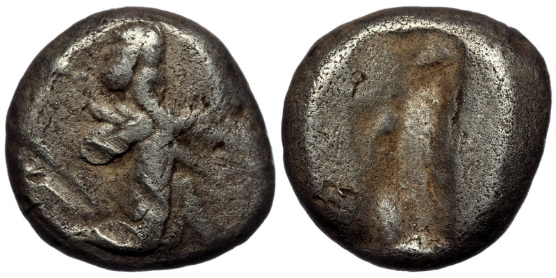 PERSIA, ( Silver 5.33 g. 14 mm. ) Achaemenid Empire. temp. Xerxes I to Darios II...