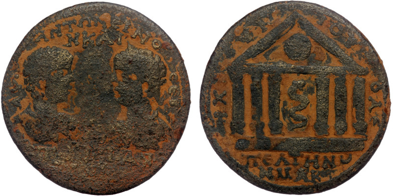 Phrygia, Peltai Caracalla ( Bronze. 15.55 g. 34 mm) 198-217 
AY - ANTONEINON KAI...