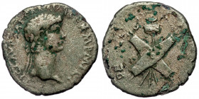 NERO CLAUDIUS DRUSUS ( Silver 2.58 gr. 19 mm) (Died 9 BC). Fourrée Denarius. AR
Contemporary imitation of Lugdunum under Claudius.
Obv: NERO CLAVDIVS ...