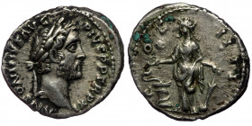 (Silver, 3,38g, 19mm) ANTONINUS PIUS (138-161) AR Denarius. Rome, 148-149. 
Obv: ANTONINVS AVG PIVS P P TR P XI - laureate head right 
Rev: COS IIII -...