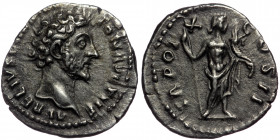 (Silver, 3,19, 18mm) MARCUS AURELIUS (Caesar, 139-161) AR Denarius, Rome, 155-156 
Obv: AVRELIVS CAES ANTON AVG PII F - bare head right 
Rev: TR POT X...