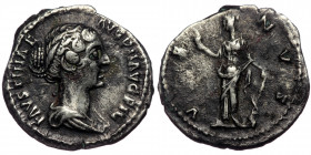 (Silver, 2,95g, 18mm) FAUSTINA II (Augusta, 147-175) AR Denarius, Rome, 147-150. Obv: FAVSTINAE AVG PII AVG FIL - Draped bust of Faustina II to right,...