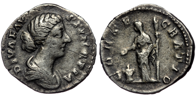(Silver, 2,93g, 19mm) Diva FAUSTINA II (died 176) AR denarius, Rome 176-180
Obv:...