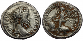 (Silver, 3,06g, 19mm) SEPTIMIUS SEVERUS (193-211) AR denarius, Rome, 200. 
Obv: SEVERVS AVG PART MAX - laureate head of Severus right 
Rev: P M TR P V...