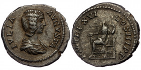 (Silver, 2,80g, 20mm) JULIA DOMNA (Augusta, 193-217) AR denarius, Rome, 208 or after. Obv: IVLIA AVGVSTA - draped bust right 
Rev: P M TR P XVI COS II...
