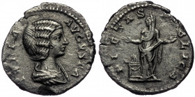 (Silver, 1,91g, 19mm) JULIA DOMNA (Augusta, 193-217) AR denarius, Laodicea, 199-207. 
Obv: IVLIA AVGVSTA - draped bust of Domna right, pellet on neck ...