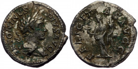 (Siilver, 2,77g, 19mm) CARACALLA(198-217) AR denarius, Rome, AD 201-206. 
Obv: ANTONINVS PIVS AVG - laureate, draped bust of Caracalla right, seen fro...