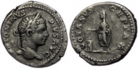 (Silver, 3,23g, 19mm) CARACALLA (198-217) AR Denarius. Rome, AD 201-206. 
Obv: ANTONINVS PIVS AVG - laureate and draped bust to right 
Rev: VOTA SVSCE...