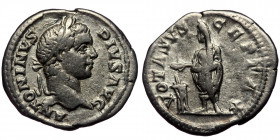 (Silver, 3,45g, 19mm) CARACALLA (198-217) AR Denarius. Rome, AD 201-206. 
Obv: ANTONINVS PIVS AVG - laureate and draped bust to right 
Rev: VOTA SVSCE...