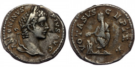 (Silver, 2,82g, 19mm) CARACALLA (198-217) AR Denarius. Rome, AD 201-206. 
Obv: ANTONINVS PIVS AVG - laureate and draped bust to right 
Rev: VOTA SVSCE...