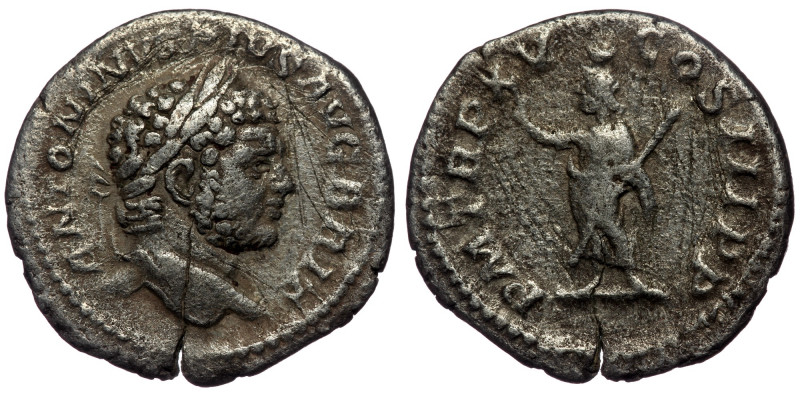 (Silver, 2,77g, 19mm) CARACALLA (198-217) AR Denarius, Rome, 212. 
Obv: ANTONINV...