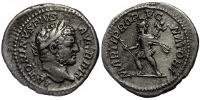 (Silver, 3,07g, 20mm) CARACALLA (198-217) AR Denarius, Rome, 213, 
Obv: ANTONINVS PIVS AVG BRIT - laureate head facing right, 
Rev: MARTI PROPVGNATORI...
