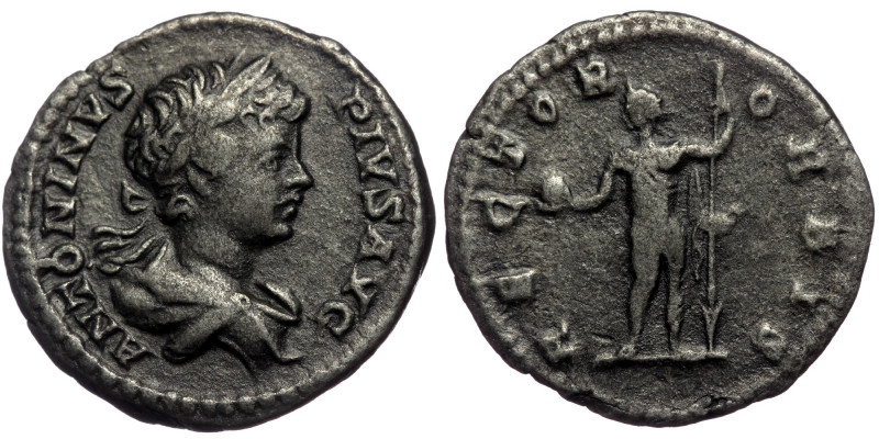(Silver, 2,85g, 19mm) CARACALLA (197-217) AR Denarius. Rome.
Obv: ANTONINVS AVGV...