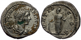 (Silver, 2,84g, 19mm) GETA (Caesar, 198-209) AR Denarius, Rome, 205-208. 
Obv: P SEPTIMIVS GETA CAES - Bare-headed and draped bust of Geta to right. 
...