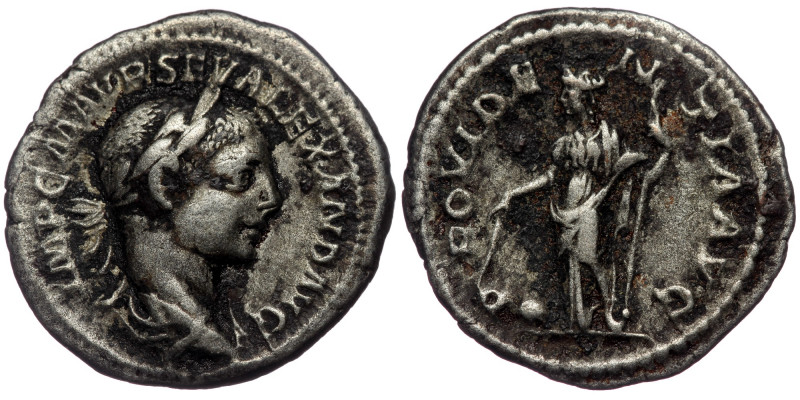 (Silver, 3,40g, 20mm) SEVERUS ALEXANDER AR Denarius, AD 222-235. Rome, AD 223. 
...
