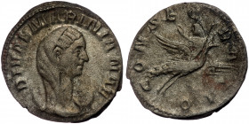 (Silver, 3,55g, 21mm) Diva MARINIANA(died before 253) wife of Valerian I AR Antoninianus or double denarius 253-260 
Obv: DIVAE MARINIANAE - Veiled an...