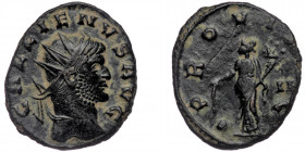 (Bronze, 4,10g, 20mm) Gallienus (253-268) BL Antoninianus, Siscia, 267. 
Obv: GALLIENVS AVG - Radiate head of Gallienus to right 
Rev: PROVI AVG / II ...