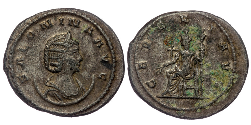Salonina (Augusta, 254-268) AE silvered Antoninianus, 264-265. 
Obv: SALONINA AV...