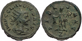 (Bronze, 3,60g, 20mm) CLAUDIUS II Gothicus. (268-270) BI antoninianus, Antioch, 268-269. Obv: IMP C CLAVDIVS AVG, - radiate and cuirassed bust right 
...
