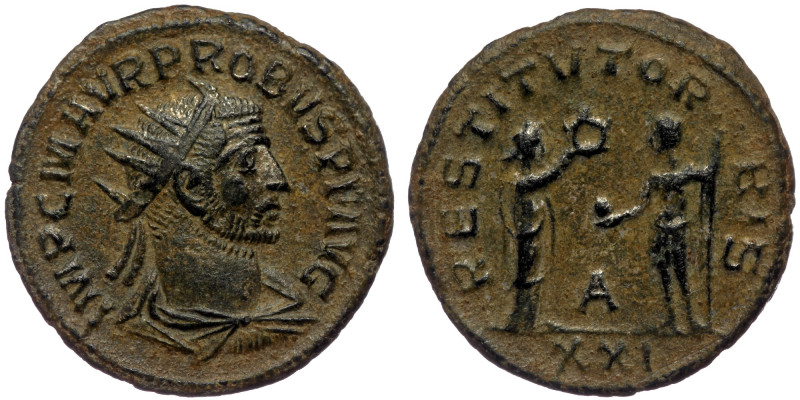 (Bronze, 3,89g, 21mm) Probus (276-282) AD AE Anton -inianus, Siscia 
Obv: IMP C ...