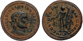 (Bronze, 11,55g, 28mm) DIOCLETIAN (284-305) AE Follis Antioch 
Obv: IMP C DIOCLETIANVS P F AVG - laureate head right 
Rev: GENIO POPVLI ROMANI - Geniu...
